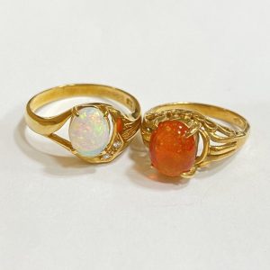 K18 18金　オパール　リング